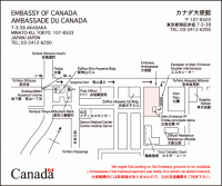 カナダ大使館の地図